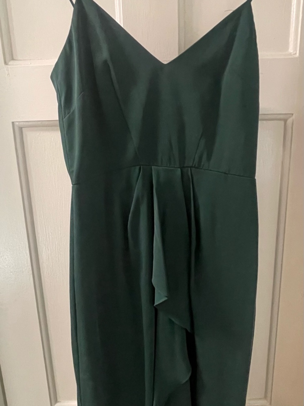 Gianni Bini Dark Green V-Neck Midi Slip Dress